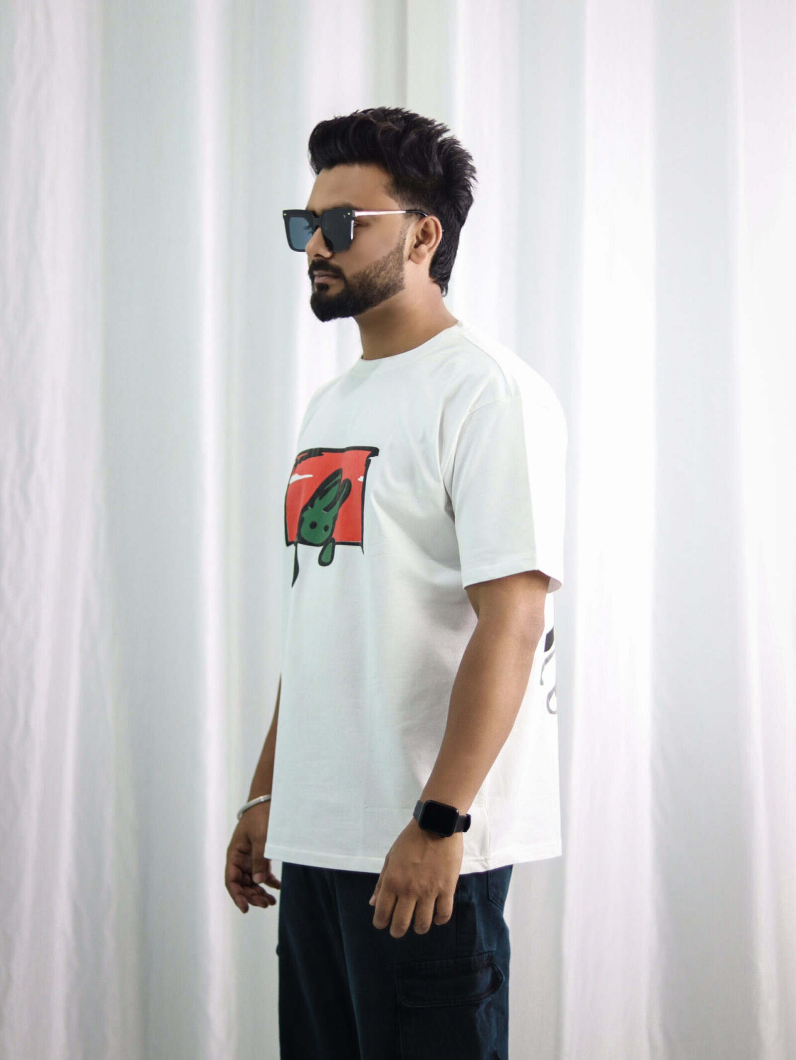 Bugs Bunny - Cute Front, High Density Back Print T-shirt