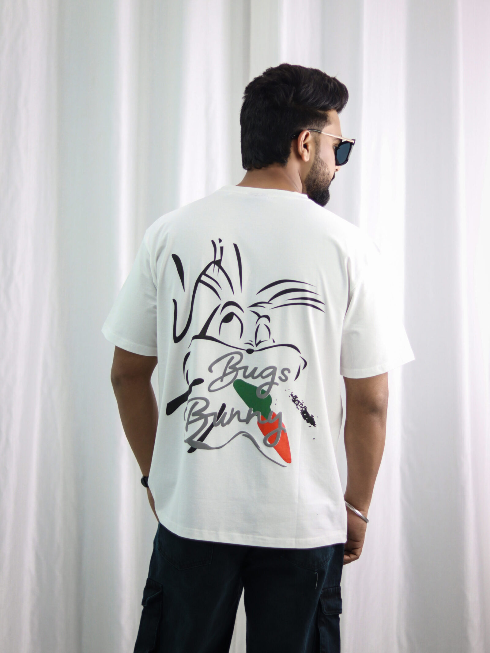 Bugs Bunny - Cute Front, High Density Back Print T-shirt - Image 6