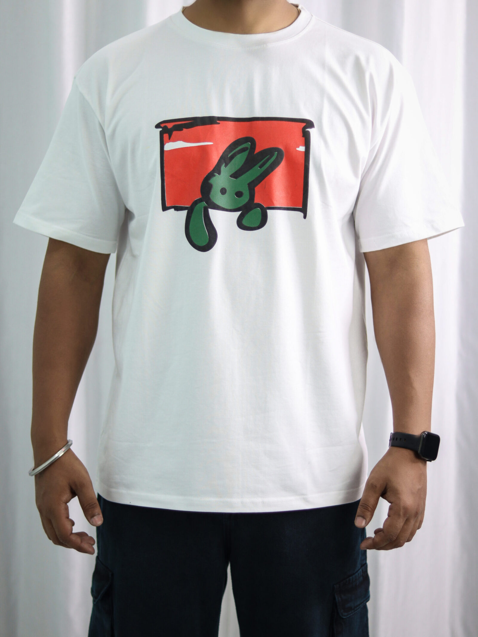 Bugs Bunny - Cute Front, High Density Back Print T-shirt - Image 4