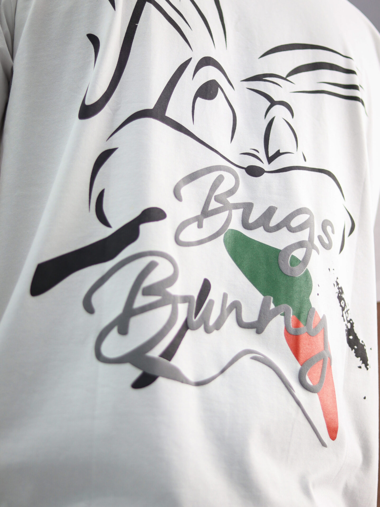 Bugs Bunny - Cute Front, High Density Back Print T-shirt - Image 7