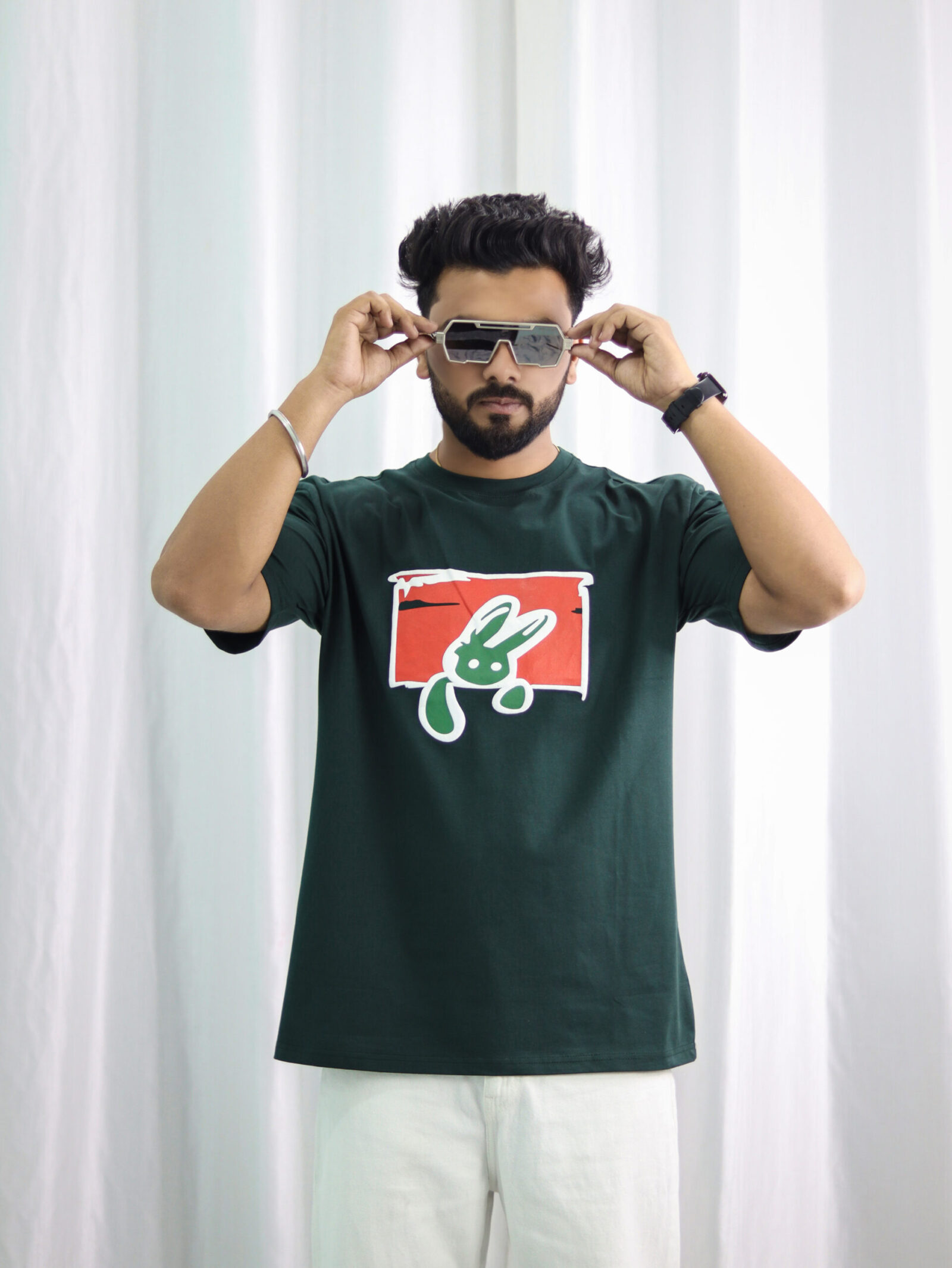 Bugs Bunny - Cute Front, High Density Back Print T-shirt