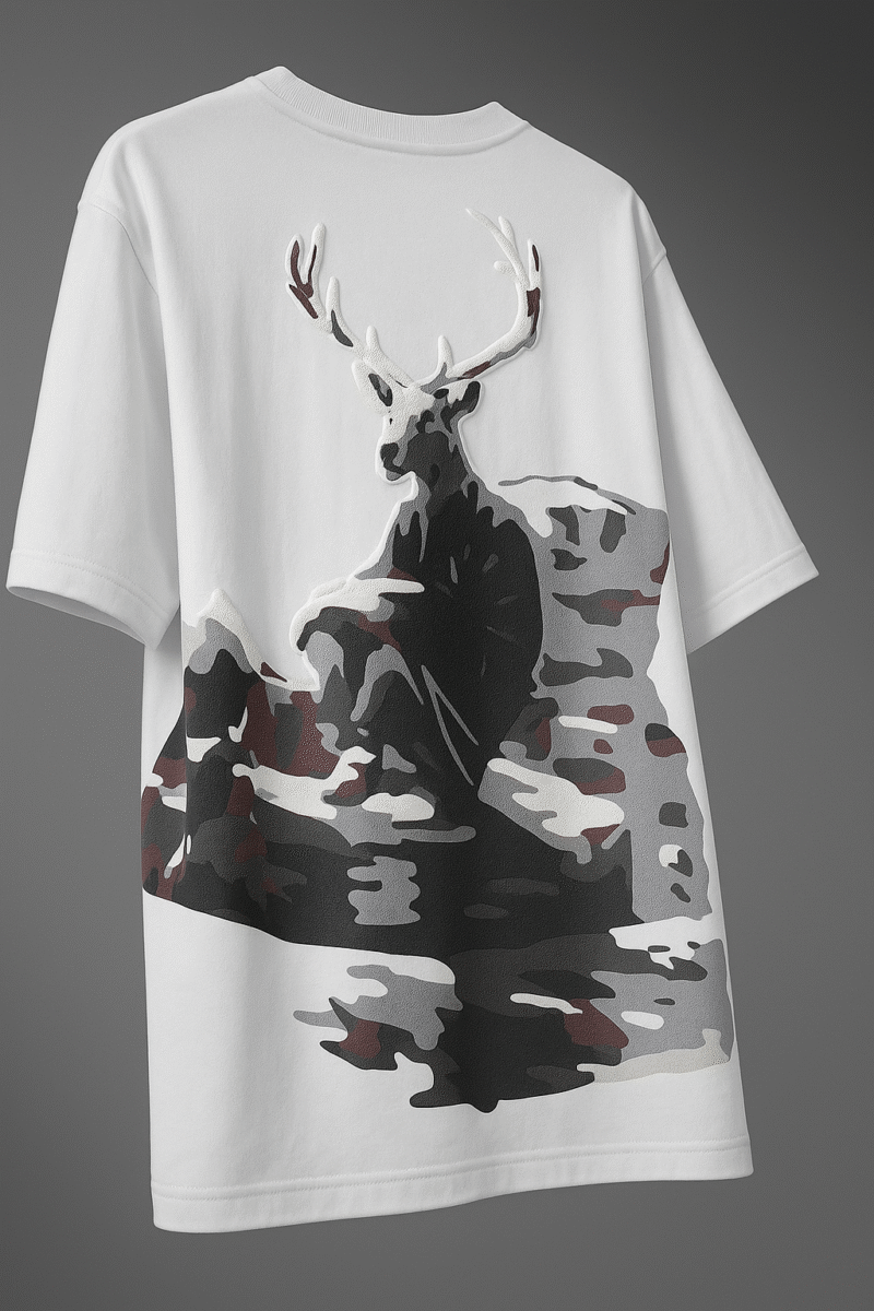 Nightmare Reindeer High Density Back Print T-shirt